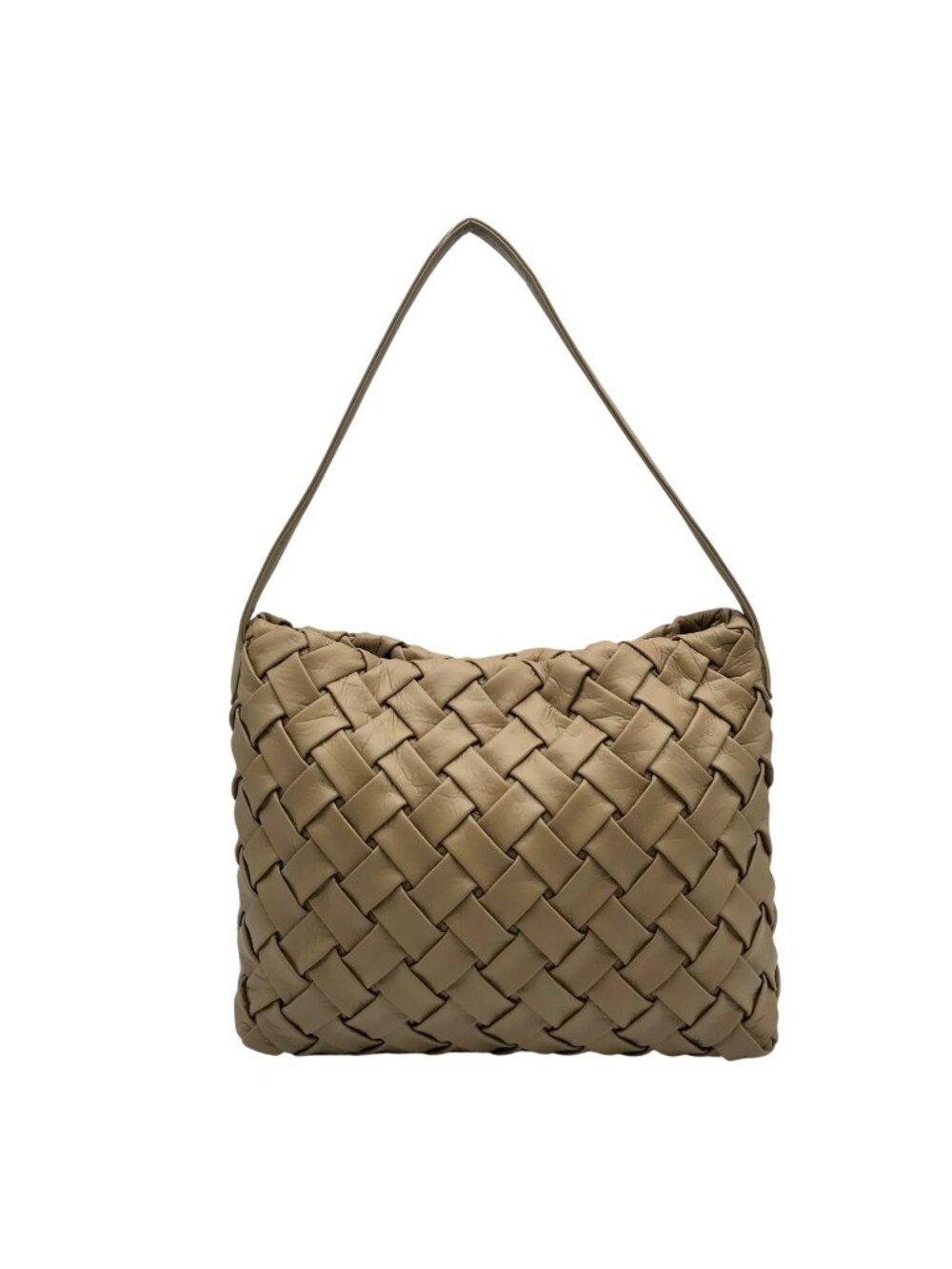 Like Dreams Beige Woven Faux Leather Hazel Tote Bag